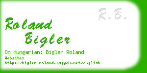 roland bigler business card